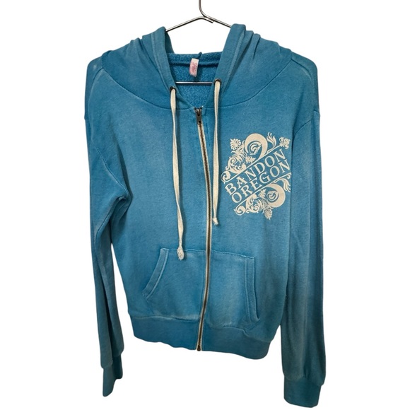 MV Sport Blue Zip-Up Hoodie - Picture 1 of 4